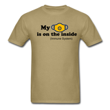 Random Designs "MASK IS INSIDE" Unisex Classic T-Shirt - khaki