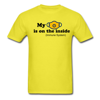 Random Designs "MASK IS INSIDE" Unisex Classic T-Shirt - yellow