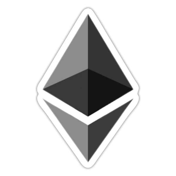 Crypto Gear- "ETH SYMBOL" sticker - white matte