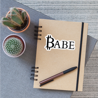 Crypto Gear- "BITCOIN BABE" Sticker - white matte