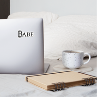 Crypto Gear- "BITCOIN BABE" Sticker - white matte