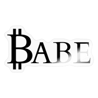 Crypto Gear- "BITCOIN BABE" Sticker - transparent glossy