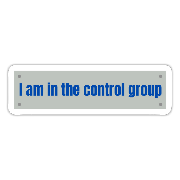 Random Designs- "CONTROL GROUP" sticker - white matte