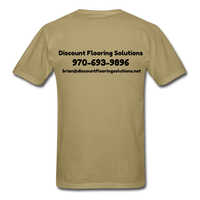 Custom Design- "DISCOUNT FLOORING SOLUTIONS" Unisex Classic T-Shirt - khaki