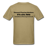 Custom Design- "DISCOUNT FLOORING SOLUTIONS" Unisex Classic T-Shirt - khaki