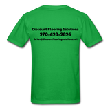 Custom Design- "DISCOUNT FLOORING SOLUTIONS" Unisex Classic T-Shirt - bright green