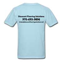 Custom Design- "DISCOUNT FLOORING SOLUTIONS" Unisex Classic T-Shirt - powder blue