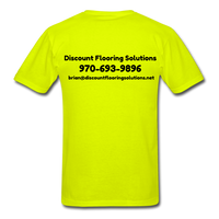 Custom Design- "DISCOUNT FLOORING SOLUTIONS" Unisex Classic T-Shirt - safety green