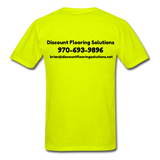 Custom Design- "DISCOUNT FLOORING SOLUTIONS" Unisex Classic T-Shirt - safety green