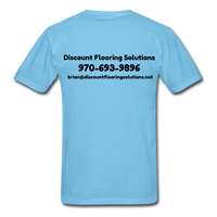 Custom Design- "DISCOUNT FLOORING SOLUTIONS" Unisex Classic T-Shirt - aquatic blue