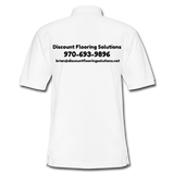 Custom Design- "DISCOUNT FLOORING SOLUTIONS" Men's Pique Polo Shirt - white