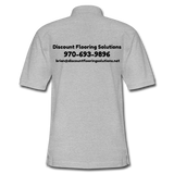 Custom Design- "DISCOUNT FLOORING SOLUTIONS" Men's Pique Polo Shirt - heather gray