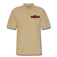 Custom Design- "DISCOUNT FLOORING SOLUTIONS" Men's Pique Polo Shirt - beige