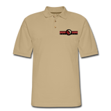 Custom Design- "DISCOUNT FLOORING SOLUTIONS" Men's Pique Polo Shirt - beige