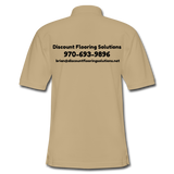 Custom Design- "DISCOUNT FLOORING SOLUTIONS" Men's Pique Polo Shirt - beige