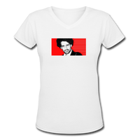 Cappy Test 2- Women's V-Neck T-Shirt - white