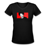 Cappy Test 2- Women's V-Neck T-Shirt - black