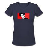 Cappy Test 2- Women's V-Neck T-Shirt - navy