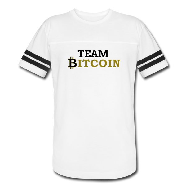 Crypto Gear- "TEAM BITCOIN" Men's Vintage Sport T-Shirt - white/black