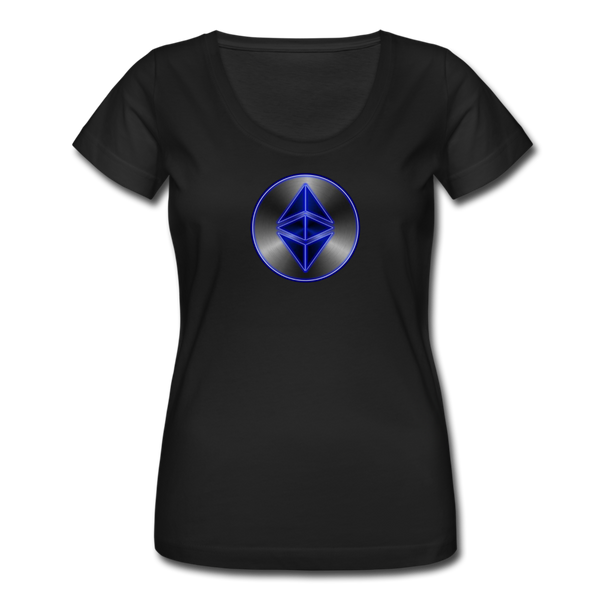 Crypto Gear- "ETHEREUM RECORD" Women's Scoop Neck T-Shirt - black