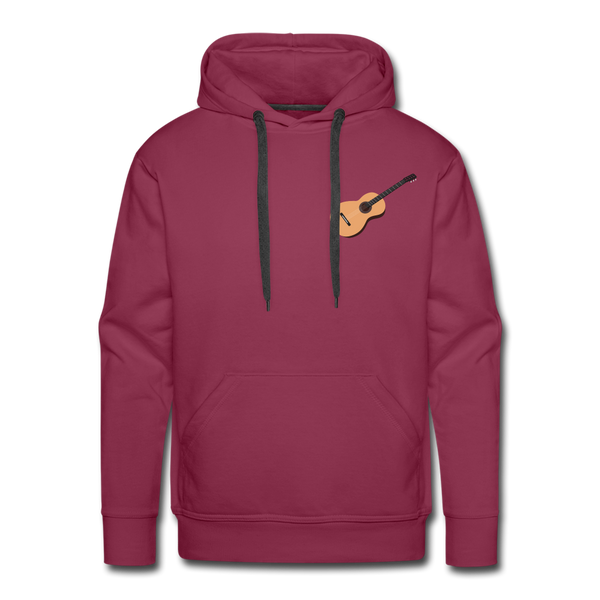 Custom Designs- "LONESOME TRAVELER Guitar" Men’s Premium Hoodie - burgundy