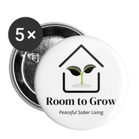 ROOM TO GROW Buttons large 2.2'' (5-pack) - white