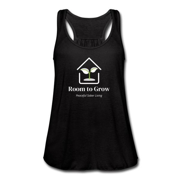Custom Designs "ROOM TO GROW" Women's Flowy Tank Top by Bella - black