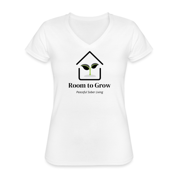 RTG White Women's V-Neck T-Shirt - white